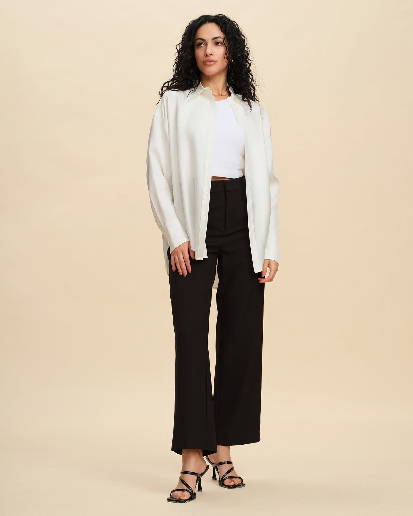 Oversized Silk Twill Shirt Jacket