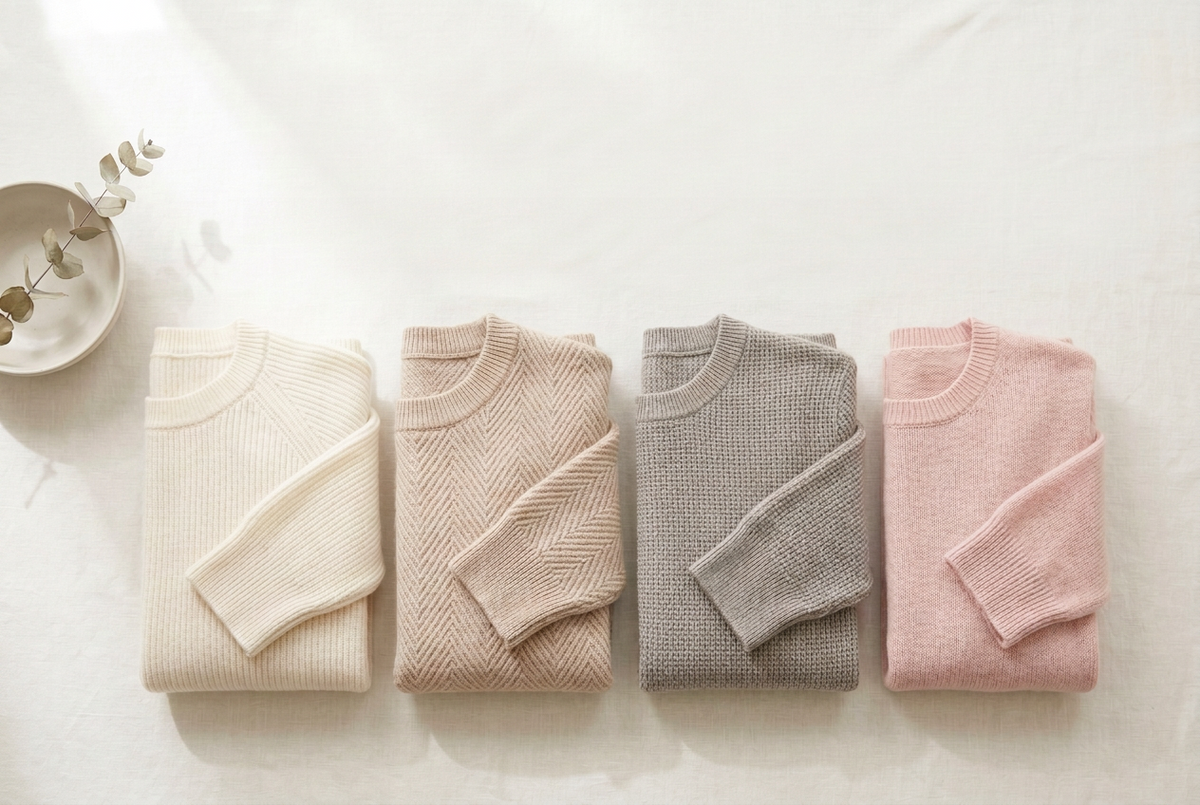 Women’s wool and cotton-linen knitwear by Molisilk