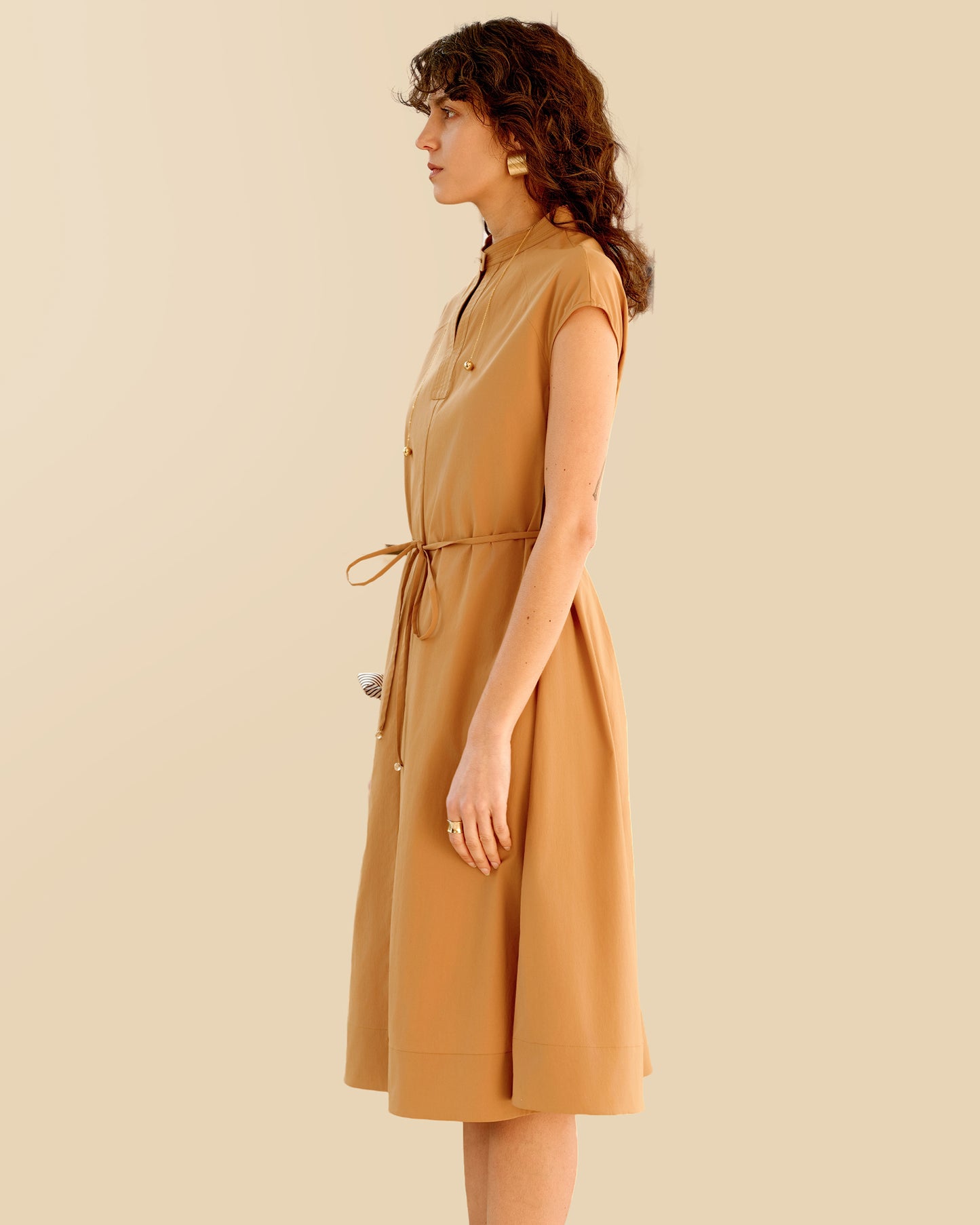 Anti-Wrinkle Cotton-Look Dress
