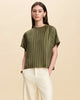 Army green and pink stripes