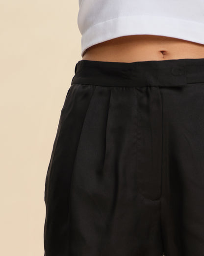 Striped Silk Sateen Pants