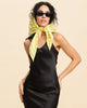 Lemon yellow with black stripes
