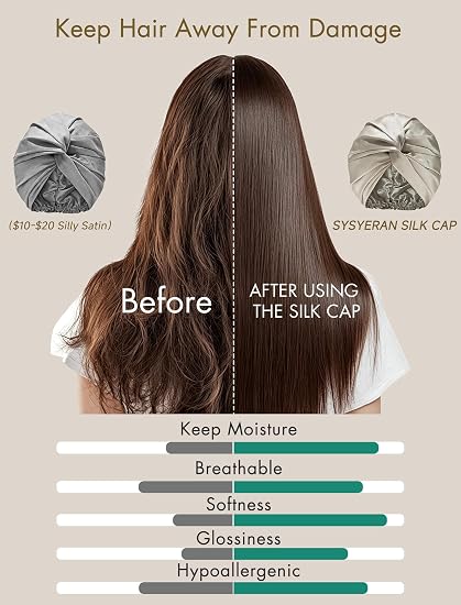 Mulberry silk sleep bonnet hair-care comparison