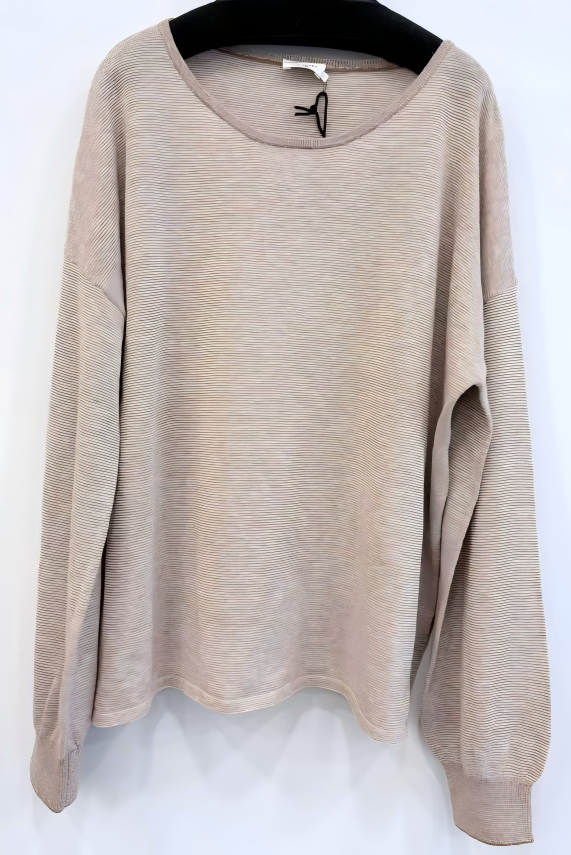 Women's Knitted Pullover Crew Neck, Long Sleeve
